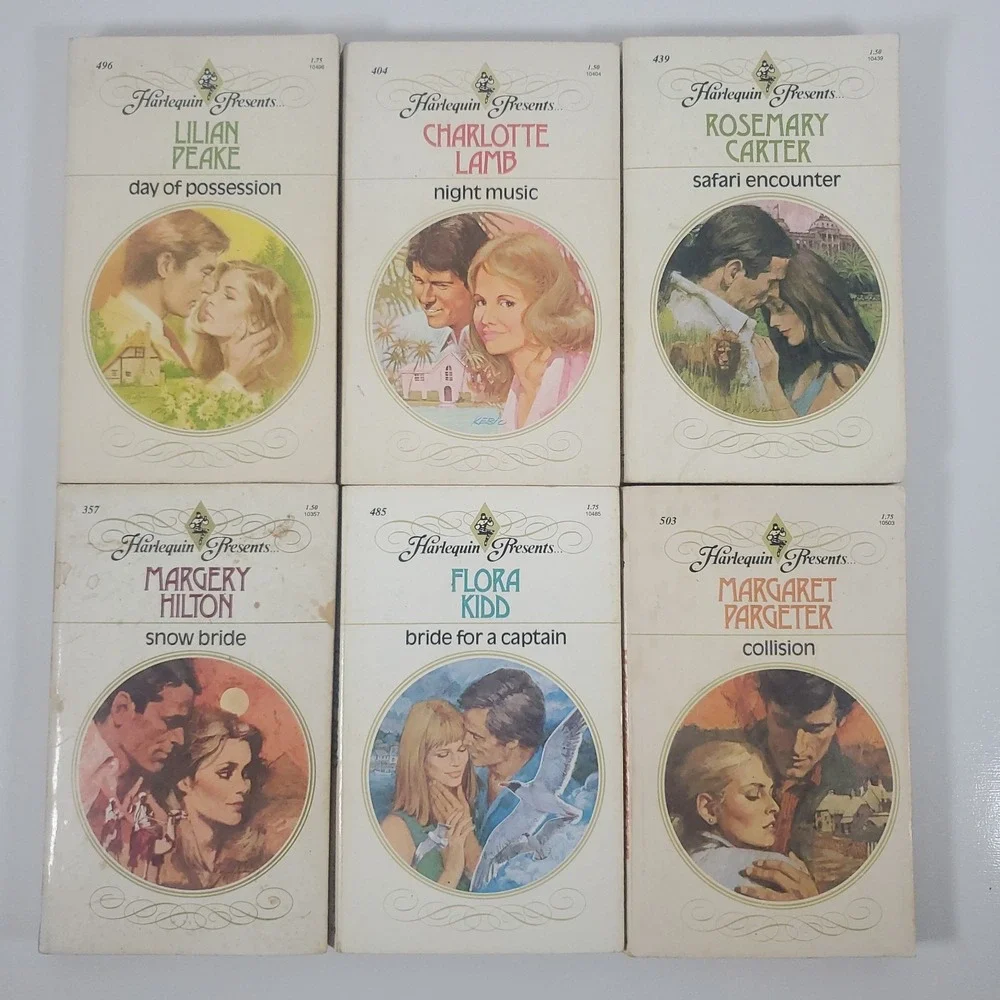 Harlequin Romances Vintage Books 1980s. Various Authors. Lot Of 6